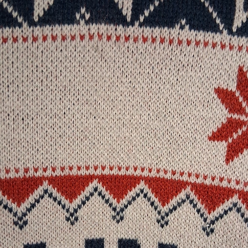 CALE Men's Sweater - Blue and Red Nordic Design Mountain HIGH Outfitters - Picture 7 of 7